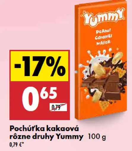 Pochúťka kakaová Yummy rôzne druhy
