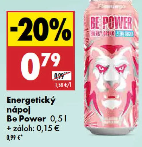 Be Power Energetický nápoj plechovka