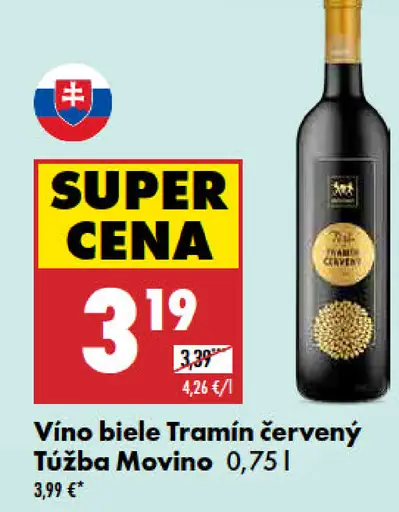 Túžba Movino Tramín červený víno biele