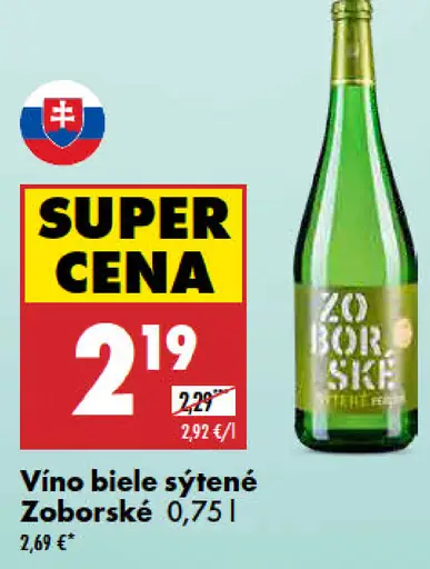 Zoborské víno biele sýtené