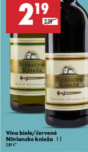 Nitrianske knieža víno biele/červené