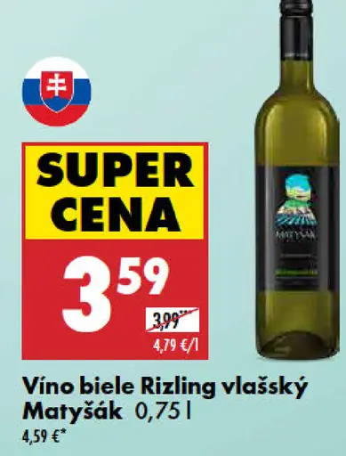 Matyšák Rizling vlašský víno biele
