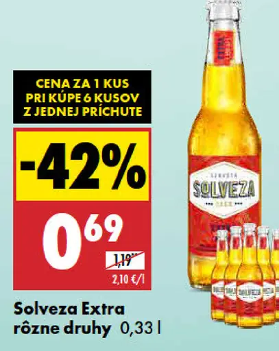 Solveza Extra pivo