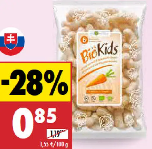 BioKids Detské chrumky s mrkvou