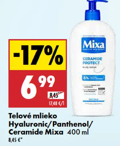 Telové mlieko Hyaluronic/Panthenol/Ceramide