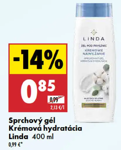 Linda Sprchový gél Krémová hydratácia