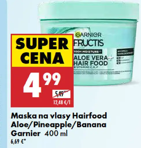Garnier Fructis Hairfood maska na vlasy Aloe/Pineapple/Banana