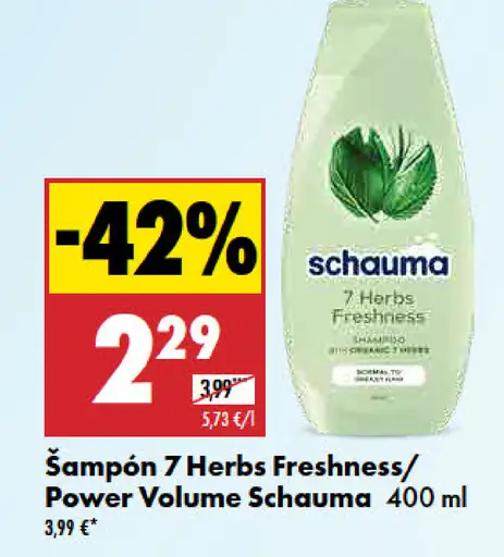 Schauma 7 Herbs Freshness/Power Volume šampón na vlasy