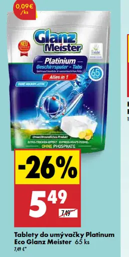 Glanz Meister tablety do umývačky Platinum