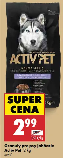 Activ Pet Granuly pre psy jahňacie