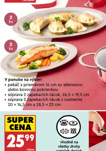 Smukee pekáč alebo súprava zapekacích tácok z nehrdzavejúcej ocele