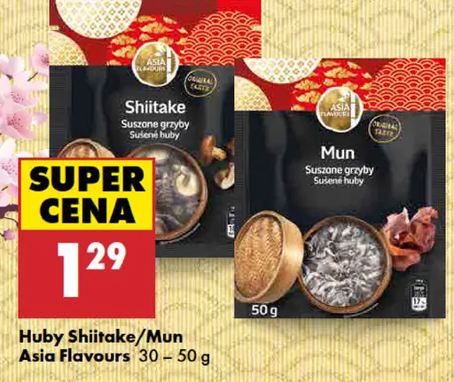 Asia Flavours huby shiitake sušené / huby mun sušené