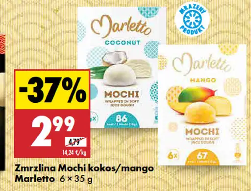 Marletto Mochi zmrzlina kokos/mango