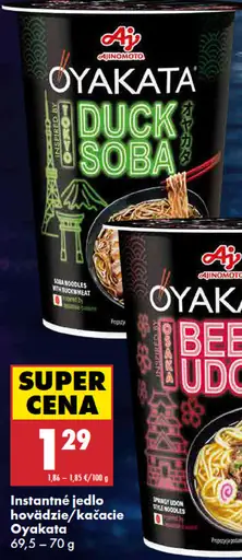 Oyakata Duck Soba instantné jedlo v kelímku
