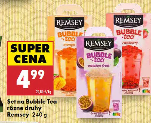Remsey set na Bubble Tea rôzne druhy