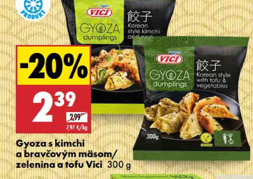 Vici Gyoza s kimchi a bravčovým mäsom/so zeleninou a tofu