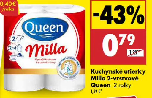 Queen Milla kuchynská utierka 2-vrstvová