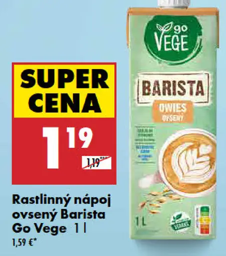 Go Vege Rastlinný nápoj ovsený