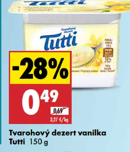 Tutti Tvarohový dezert vanilka