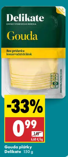 Delikate Gouda plátky