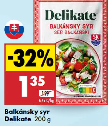 Delikate Balkánsky syr