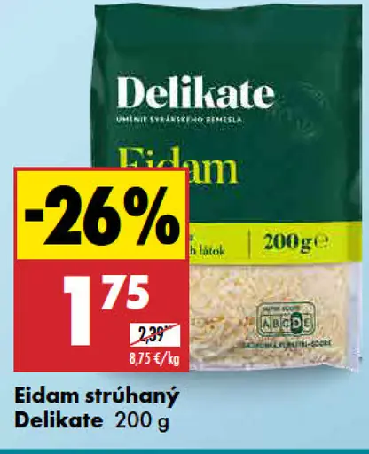 Delikate Eidam strúhaný