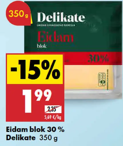 Delikate Eidam blok 30 %