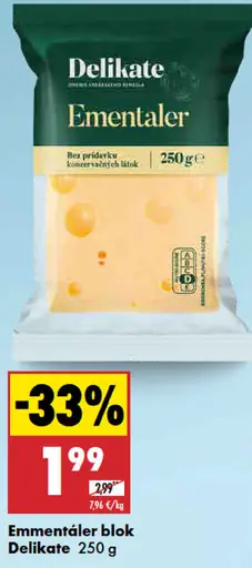 Delikate Ementaler blok