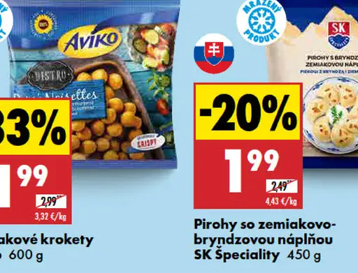 SK Špeciality Pirohy so zemiakovo-bryndzovou náplňou