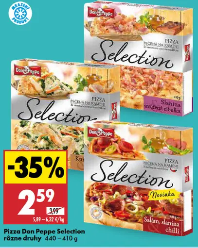 Don Peppe pizza Selection rôzne druhy