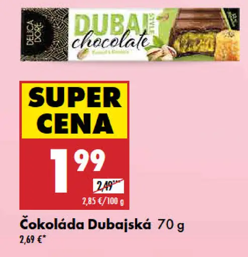 Dubar čokoláda Dubajská