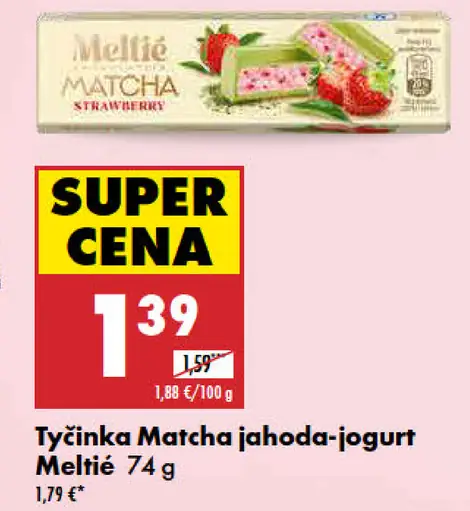 Meltíé tyčinka Matcha jahoda-jogurt