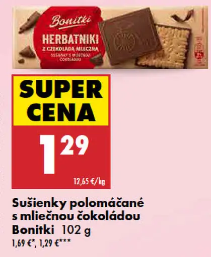 Bonitki Sušienky polomáčané s mliečnou čokoládou