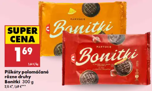 Bonitki piškóty polomáčané rôzne druhy