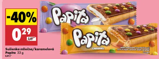 Papita sušienka mliečna alebo karamelová