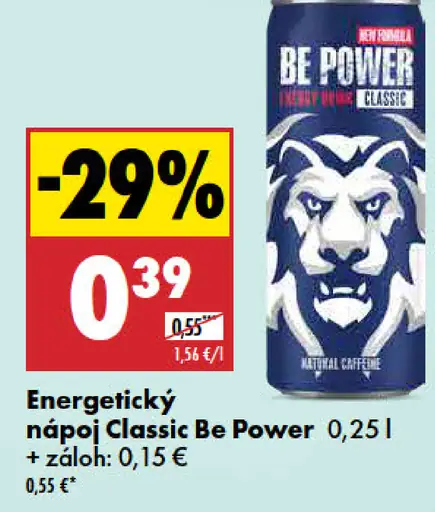 Be Power energetický nápoj Classic