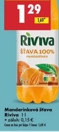 Riviva mandarínková šťava 100%