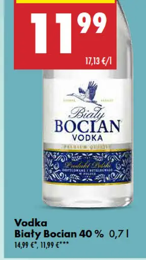 Biely Bocian vodka 40 %