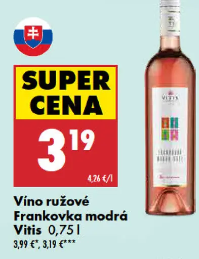 Vitis Frankovka modrá víno ružové