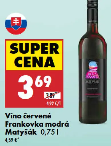 Frankovka modrá víno červené