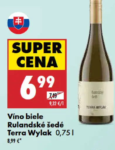 Vino biele Rulandské šedé Terra Wylak