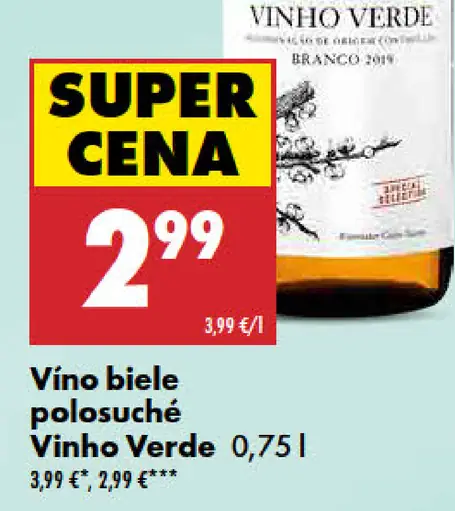 Vinho Verde Vino biele polosuché