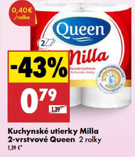 Queen Milla kuchynská utierka 2-vrstvová
