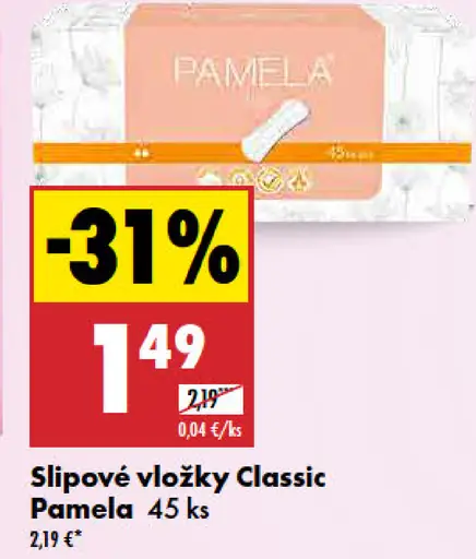 Pamela Slipové vložky Classic