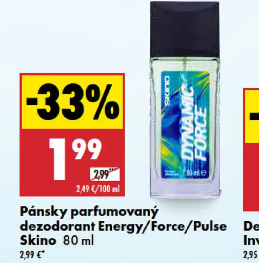 Skino Pánsky parfumovaný dezodorant Energy/Force/Pulse