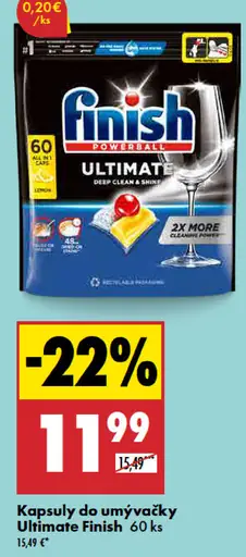 Finish Kapsuly do umývačky Ultimate