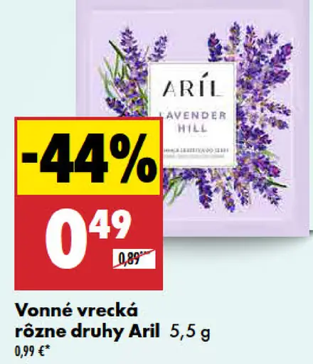 Aril vonné vrecká rôzne druhy