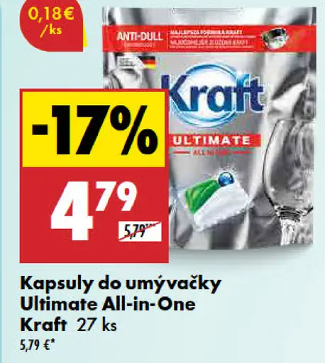 Kraft kapsuly do umývačky Ultimate All in One