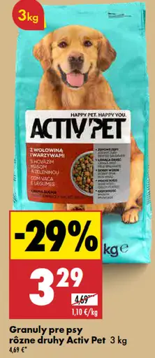 Activ Pet Granuly pre psy rôzne druhy malé plemená