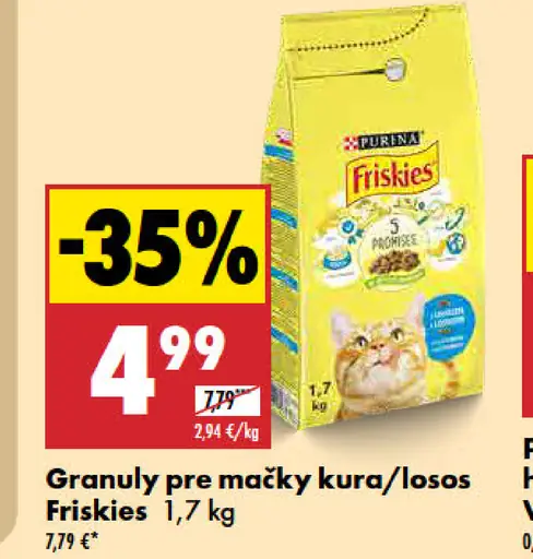Friskies Granuly pre mačky Kura/Losos